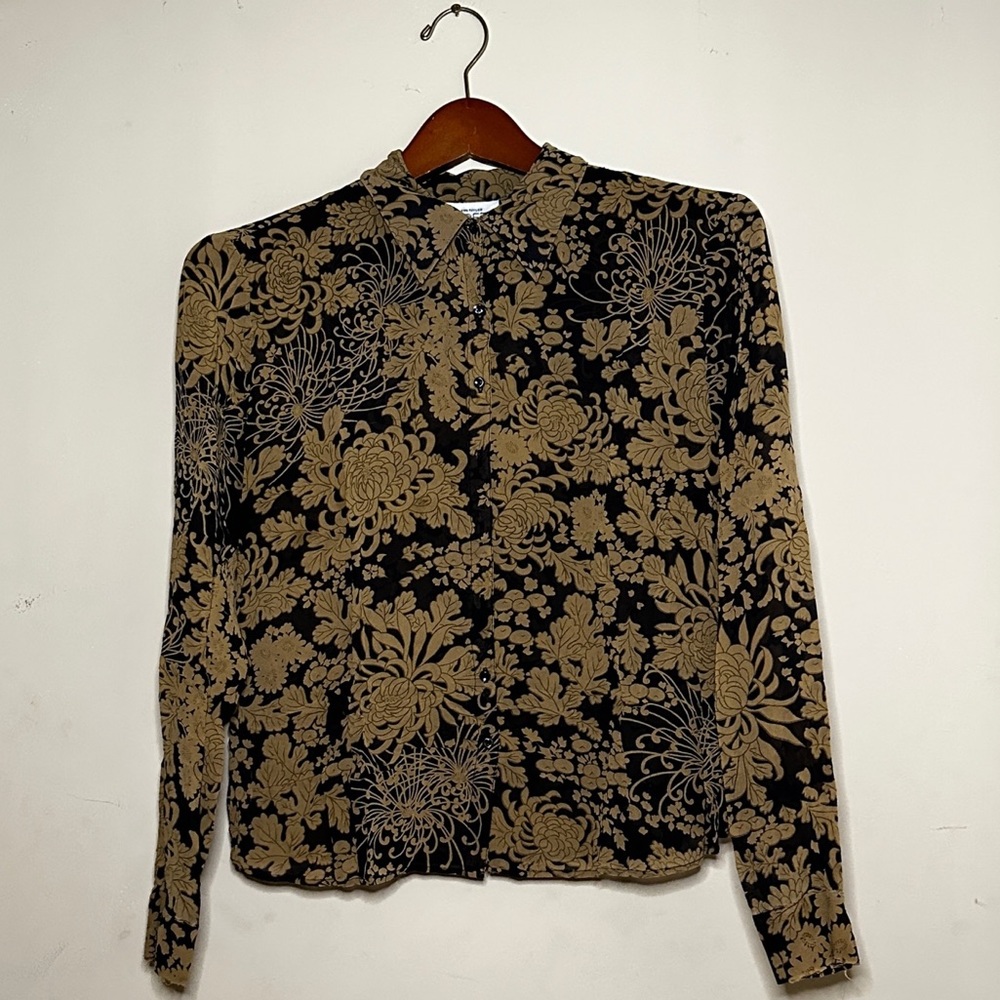 Vintage Silk Button Down Blouse